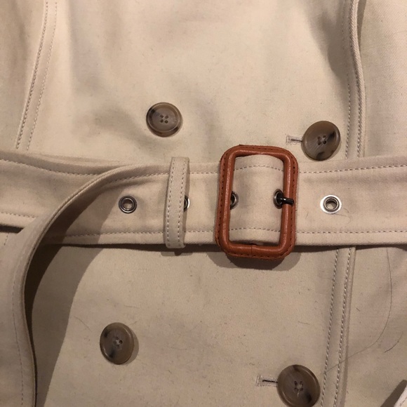 Banana Republic Double Breasted Cream Colored Coat - Picture 3 of 9
